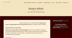 Desktop Screenshot of karpitosmuhely.hu