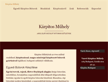 Tablet Screenshot of karpitosmuhely.hu